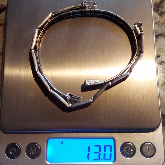 Two .925 Italian sterling silver two-tone 7" bracelets. - Picture 2 of 6